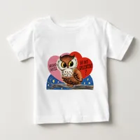 Vintage Owl Valentine Baby T-Shirt