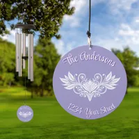 Whimsical Purple Address Wind Chime