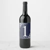 Wine Label Table Number | Vineyard (Navy Blue)