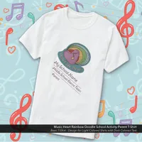 Music Heart Rainbow Doodle School Activity-Parent T-Shirt