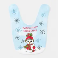 Baby's First Christmas Personalized Baby Baby Bib
