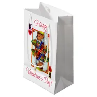 Teddy Bear King of Hearts Small Gift Bag