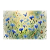 Watercolor Blue Floral Cornflower Germany| Acrylic Print