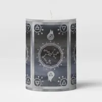 Dark Zodiac Alchemy: Sagittarius Black & Silver Pillar Candle