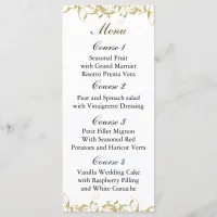 champagne gold Baroque Wedding Menu