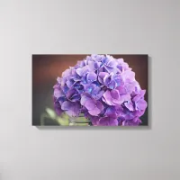 Purple Hydrangeas in a Mason Jar Canvas Print