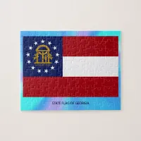 Georgia State Flag Jigsaw Puzzle