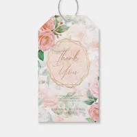 Rose Garden Wedding Thank You Peach ID764 Gift Tags