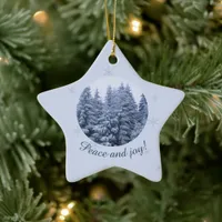 Magical winter forest -   custom Ceramic Ornament