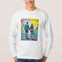 Couple Holding Hands Urban Street Art T-Shirt