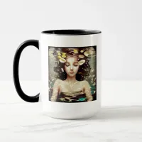 Lady Meditating under Water | Inner Peace Quote Mug