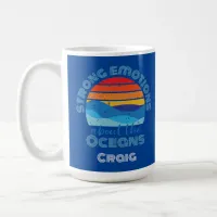 Ocean Lover Vintage Sunset Personalised Coffee Mug