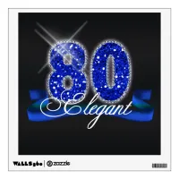 Elegant Eighty Sparkle Wall Decal