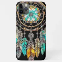 Teal Dreamcatcher Mystical Boho Feathers and Beads iPhone 11 Pro Max Case