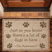 Lot of Dogs Funny Welcome Doormat