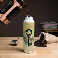 Steampunk Winged Key & Cog Wheel Water Bottle