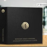 Estate Planning Binder Black and Gold Logo Emblem