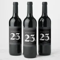 23rd Wedding Anniversary Custom Wine Label