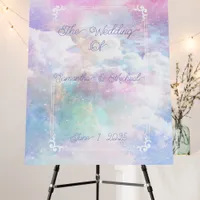 Dreamy Clouds and Stars Wedding Foam Board