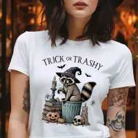 Trick or Trashy Vintage Raccoon Halloween T-Shirt