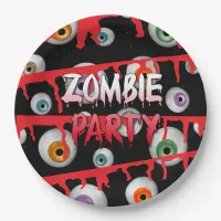 Zombie Eyeballs Apocalypse Halloween Party Paper Plates