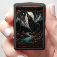 Wolf's Moonlight Serenade Zippo Lighter