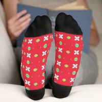 Christmas Holiday Charm Pattern 02 -  Socks