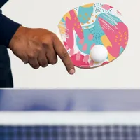 Colorful Abstract Ping Pong Paddle