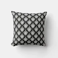 Monochrome Art Deco Print Throw Pillow