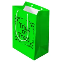 Slime Green Trick or Treat Medium Gift Bag