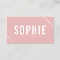 Simple Minimal Classy Elegant Modern Blush Business Card