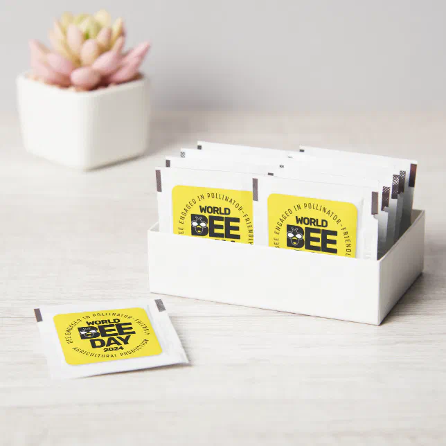 World Bee Day Yellow Black Pollinator Hand Sanitizer Packet