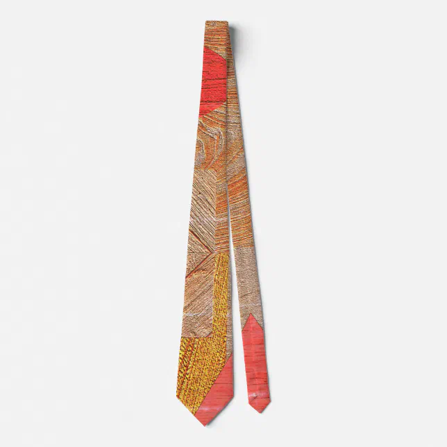 Wood - geometric shapes  - Father’s day Neck Tie