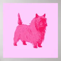 Pink Cairn Terrier Poster