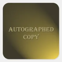 Gold Style Autographed Copy Author Sticker