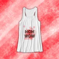 MOM WOW black on red | Tank Top