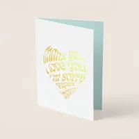 Ho'oponopono Heart-Shaped Text Foil Card