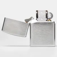 ZIPPO Brushed Chrome Pocket Lighter Add Photo Art