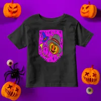 Halloween Party Purple Jack O'Lantern Bugle Toddler T-shirt