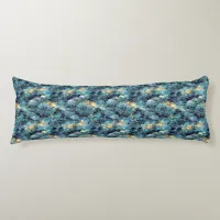 Modern Stylish Watercolor Blue Clouds Body Pillow