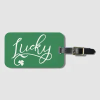 Lucky Shamrock St Patricks Day Irish Luggage Tag