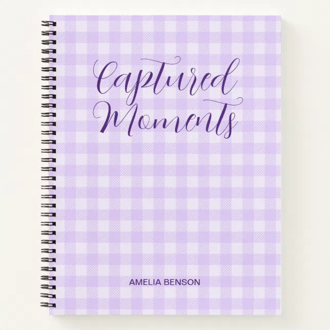 Purple Plaids, Tartan, Buffalo Checks Pattern Notebook