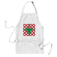 Red and White Polka Dot XMAS Adult Apron