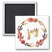 Christmas Joy Watercolor Wreath ID292 Magnet