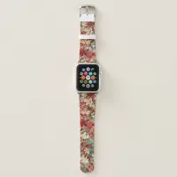 Elegant Holiday Poinsettia Christmas Floral Apple Watch Band