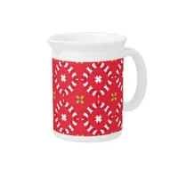 Christmas Holiday Charm Pattern 04 -  Beverage Pitcher