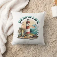 Beach Life Throw Pillow