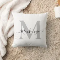 Personalize Monogram Initial Name Throw Pillow
