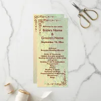 Autumn Shades Green and Yellow Wedding Rack Card