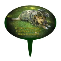 Halloween Dog in Camouflage Cake Topper